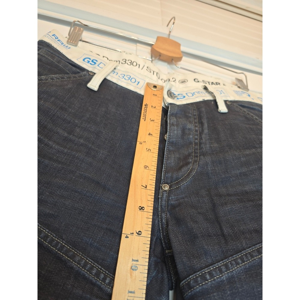 G-STAR RAW Elwood Tapered Band Jeans Men 32 3D Knee Tech Denim Graphic Waistband - Picture 10 of 11